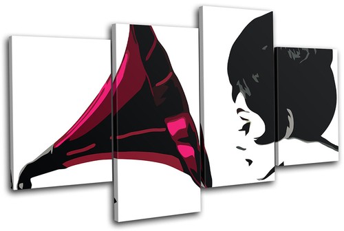Pop art gramophone woman - art,