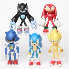 Super Sonic Figuren 5 STK Set Sonic figur Schadow 12-14cm Bewegte Kopf hand Füße