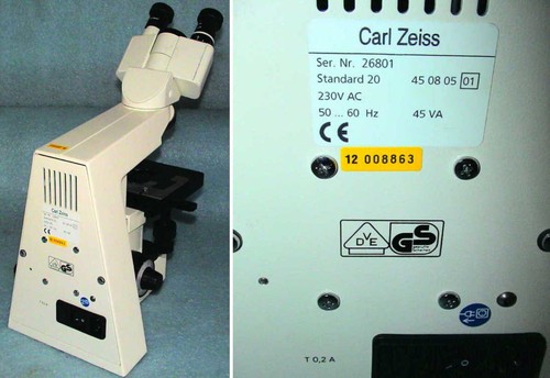 Zeiss standard mikroskop 1x - 20,