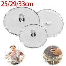 Edelstahl Anti-Fett Bratpfanne Deckel Topfdeckel Öl Schutz Spritzschutz Deckel