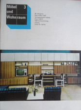 MÖBEL UND WOHNRAUM 3- 1974 März DDR Grillbar Polstermöbel Schrankwand Wohnzimmer