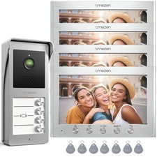 2-Draht Video Türsprechanlage 1/2/3/4 Familien Sprechanlage 125° Kamera IP66