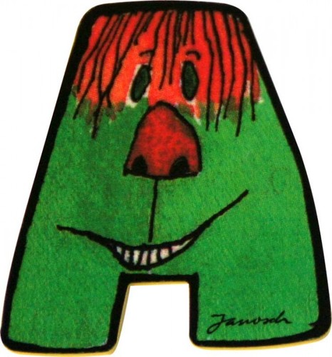 Janosch holzbuchstabe 6cm - holzbuchstabe, a
