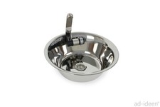 Edelstahl Spülbecken Camping Waschbecken Integriert+ Ablauf 28 cm Rund Wohnmobil