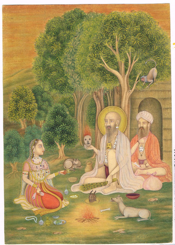 Alte malerei von mughal queen - mughal,