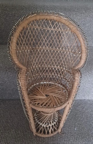 Vintage boho pfauenstuhl - vintage,
