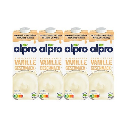 Alpro vanille liter 4er - vanille,, liter,