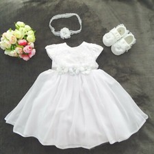 Taufkleid +Stirnband +Schuhe