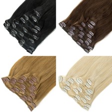 8 Haarteile Remy indisches