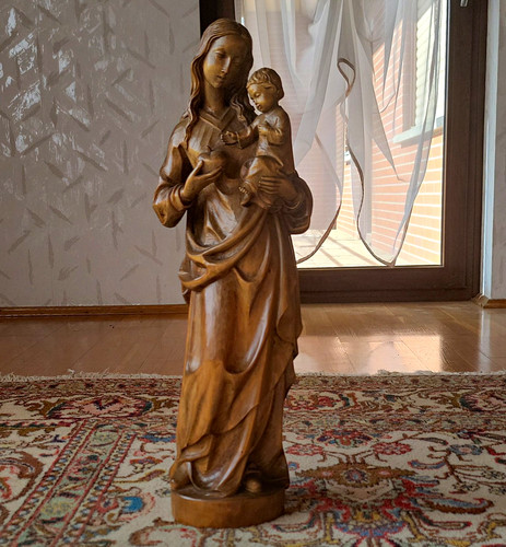 Figur madonna mit kind - mit, (maria