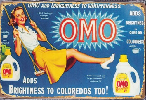 Blechschild omo retro - blechschild, "omo"