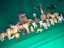 Schleich Sammlung Konvolut 23 Figuren Anfang 2000er Löwe Tiger Jungtier Drache