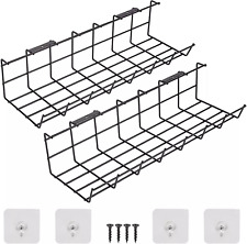 ONVAYA® Kabelkanal Kabelmanagement Schreibtisch | Schwarz | Halterung