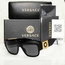 Versace Sonnenbrille schwarz Medusa gold quadratisch Biggie MOD VE 4406 GB1/87