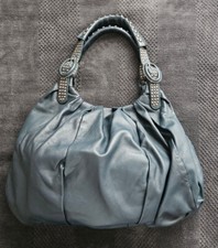 Damen Handtasche Tragetasche Petrolfarben Kunstleder