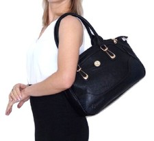 Schwarz damen handtasche - schwarz,