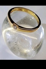 DIAMANT RING Gr. 21 (Ca.65 )  925 /- SILBER VERGOLDET & BRILLIANT