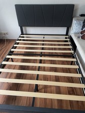 Schwarzes 140*200 Bett Doppelbett Mit lattenrost