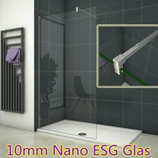 10mm Klarglas Walk in Duschwand NANO Glas Dusche Duschkabine Duschabtrennung