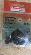 50 Stück Abdeckkappen für I-Stern T15 / Farbe Schwarz / Aktion Blaureg