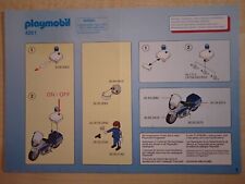 Playmobil Bauanleitung 4261 Polizei Motorrad , A5 , 4 Seiten