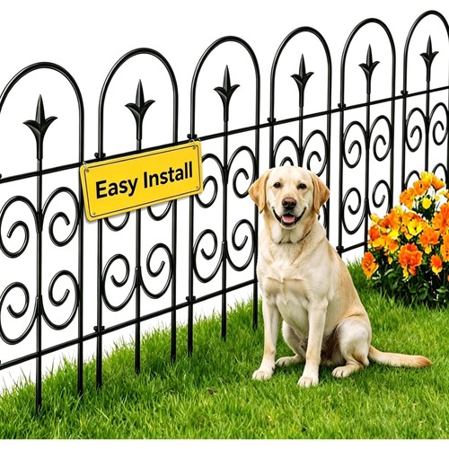 Gartenzaun metall 81cm schwarz - gartenzaun,