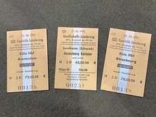 Drei alte Fahrkarten -