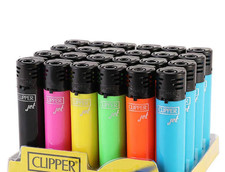 Clipper Sturmfeuerzeug neon Jetflame aufladbar Nylon NEU