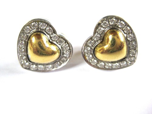 Ohrringe gold 750 - bicolor, mit