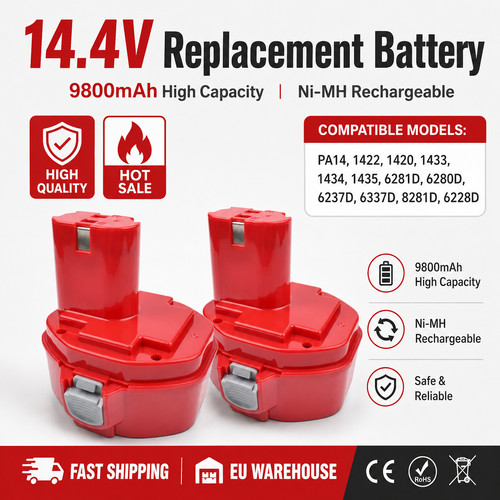 9800mah akku für makita pa14 - 9800mah,