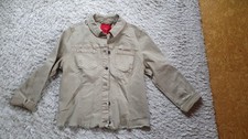 Beige Jeansjacke im Used Look