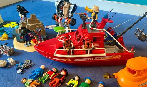 Playmobil feuerlöschboot - playmobil,
