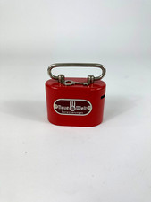 Vintage Spardose mit Schlüssel Neue Welt Versicherung Sparbüchse Sparschwein Rot