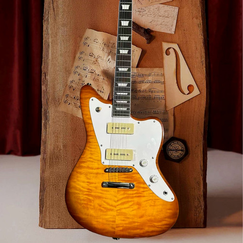 Electric guitar amber color - ,