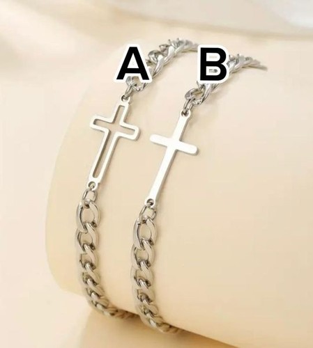 Edelstahl armband mit - armband, kreuz