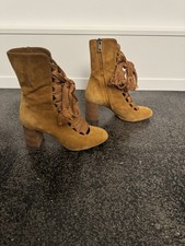 Chloè Stiefel Biker Desert Boots Gr. 37 Echtleder karamell braun Stiefeletten