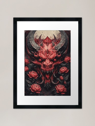 Diablo gerahmter kunstdruck - diablo,