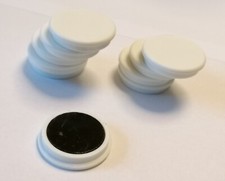 10er Haftmagnet rund weiß Ø 32mm Magnettafel Whiteboard Flipchart Büro
