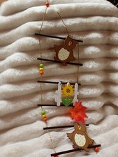 Halloween Deko Strickleiter ,Holz ,zum aufhängen,Herbstdeko