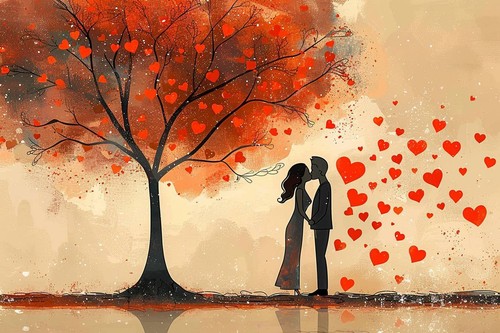 Verliebtes paar liebe - liebe, herz
