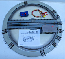 Märklin H0 410 NG Elektrische Drehscheibe mit Blinklicht und Schalter geprüft