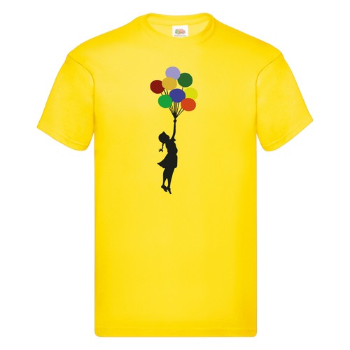 Shirt banksy girl fly away - t-shirt,