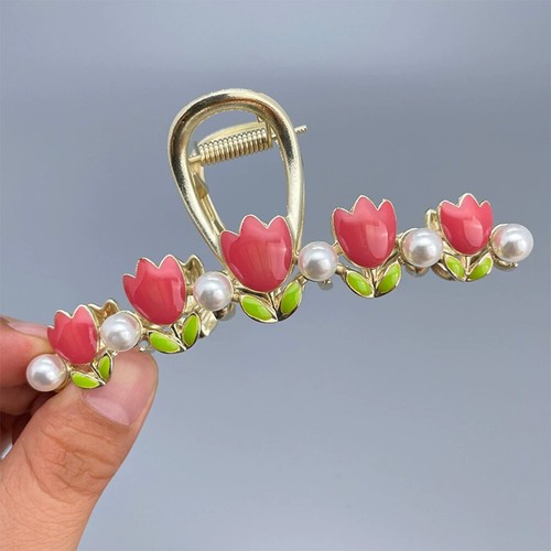 Rose blume haarklammer - rose,