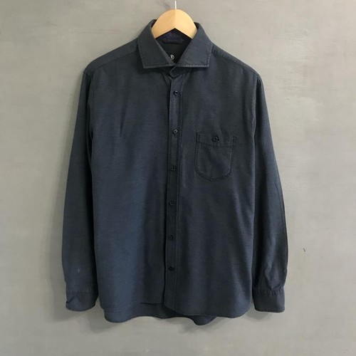 Men bogner shirt navy - navy, cotton