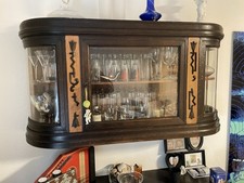 Vitrine Hängeschrank und Kommoder Echt Holz Ca 1950