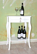 Massivholz Konsolentisch weiß