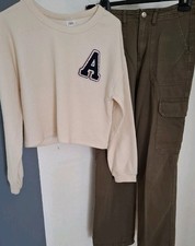 🌞 Zara Pullover ( Neuwertig)+ Hose Baggy Gr 164 Cooles Outfit. 🌞