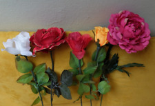 6 Stück verschiedene ROSEN Länge ca60cm Kunst Seidenblumen Pflanzen Tisch Deko