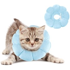 Weiche Katzen Halskrause Blau