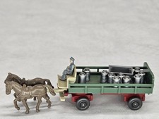 WIKING 882 H0 MILCHWAGEN MIT PFERDEGESPANN VINTAGE SAMMLER 60er JAHRE TOP!